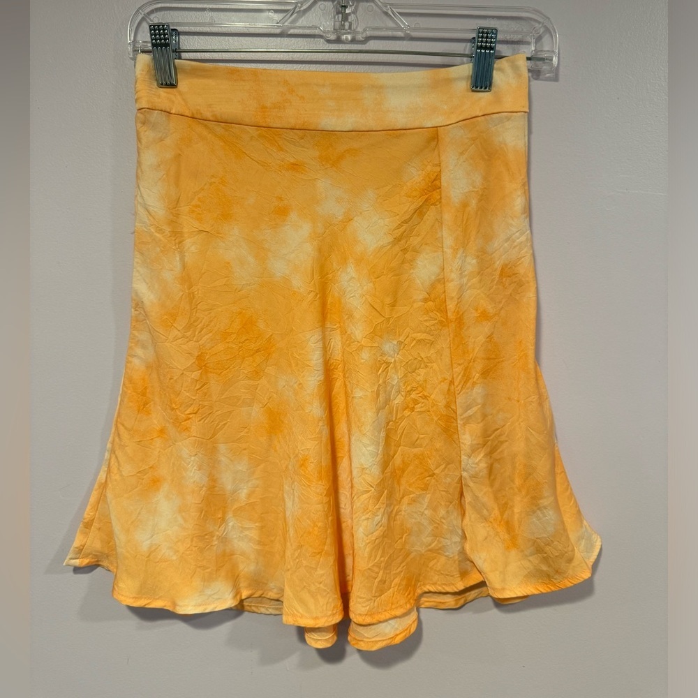 Orange and white tie dye‎ free people skirts